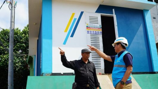 PLN Olah 3,3 Ton FABA dari PLTU Lontar Menjadi Bahan Konstruksi Gardu Distribusi. Foto PLN