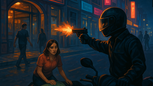 Ilustrasi peristiwa penembakan pengusaha muda di Samarinda Kalimantan Timur, Minggu 4 Mei 2025. Ilustrasi istimewa