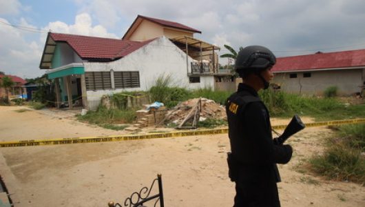 Rumah pelaku teror Balikpapan