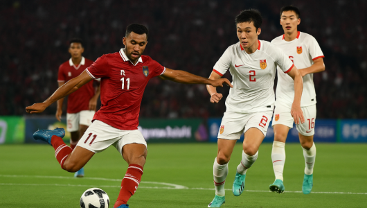 Ilustrasi pertandingan timnas Indonesia versus Cina berakhir skor 1-0. Ilustrasi istimewa