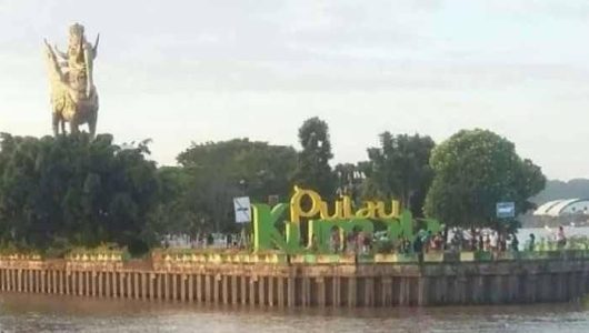 Destinasi wisata Pulau Komala di Kutai Kartanegara. Foto istimewa