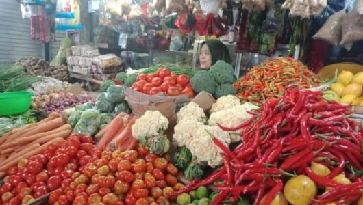 Salah satu lapak pedagang di Pasar Tangga Arung. Istimewa