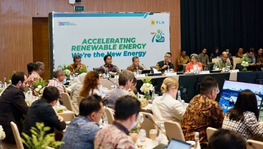 Suasana acara Green Energy Buyers Dialogue yang diselenggarakan oleh Kementerian Koordinator Bidang Kemaritiman dan Investasi di Jakarta, Jumat (12/07/2024). Foto PLN