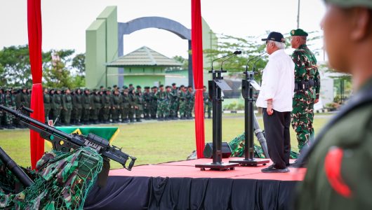 Pendidikan kilat CPNS Otorita Ibukota Nusantara di Pusat Latihan Tempur (Puslatpur) Kodam VI/Mulawarman, Amborawang, Kutai Kartanegara, Kalimantan Timur, Selasa (10/6/2025). Foto IKN